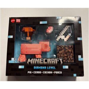 Mattel Minecraft Diamond Level Pig Action Figure 5.5″ Collector Figure